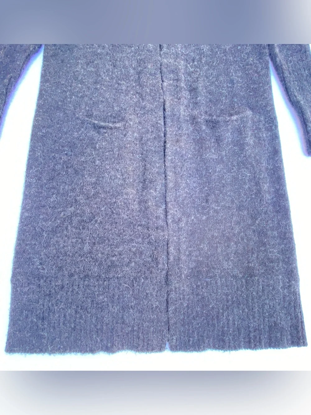 Free People Oversized Cardigan Sweater Alpaca Blend Open Front Maxi-length Sz XS